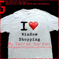 * I ❤️ Heart Window Shopping T Shirt (Black Letters)